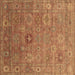 Square Oriental Brown Industrial Rug, urb2003brn