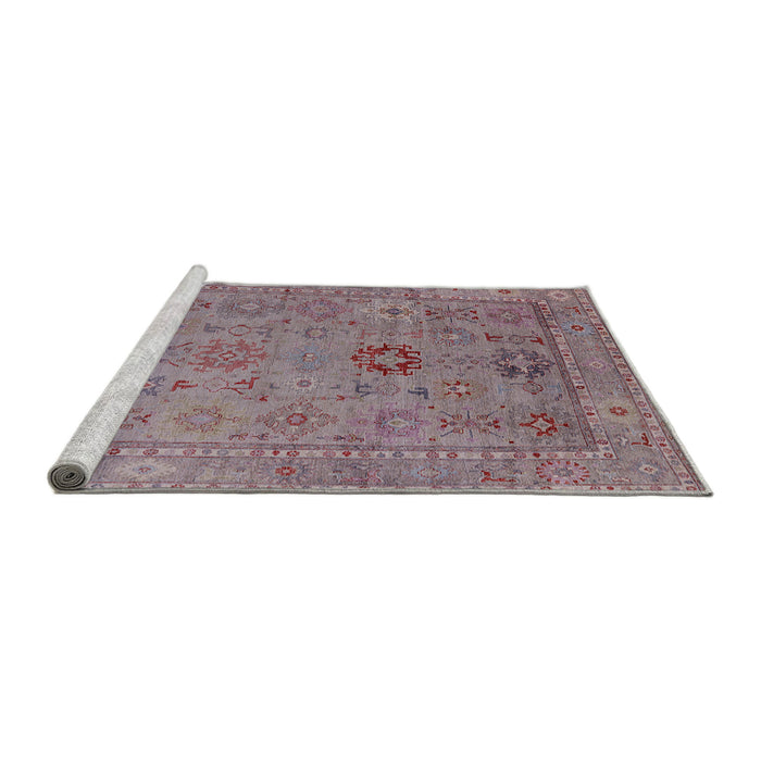 Sideview of Machine Washable Industrial Modern Raspberry Purple Rug, wshurb2004