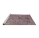 Sideview of Machine Washable Industrial Modern Raspberry Purple Rug, wshurb2004