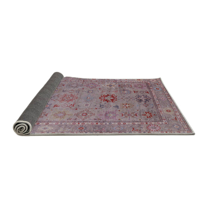 Sideview of Mid-Century Modern Raspberry Purple Oriental Rug, urb2004