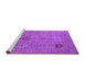 Sideview of Machine Washable Oriental Purple Industrial Area Rugs, wshurb2004pur