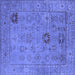 Square Oriental Blue Industrial Rug, urb2004blu