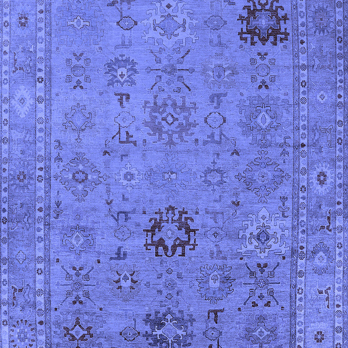 Machine Washable Oriental Blue Industrial Rug, wshurb2004blu
