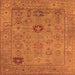 Square Oriental Orange Industrial Rug, urb2004org