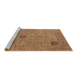 Sideview of Machine Washable Oriental Brown Industrial Rug, wshurb2004brn