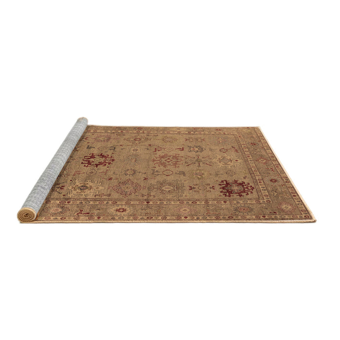 Sideview of Machine Washable Oriental Brown Industrial Rug, wshurb2004brn