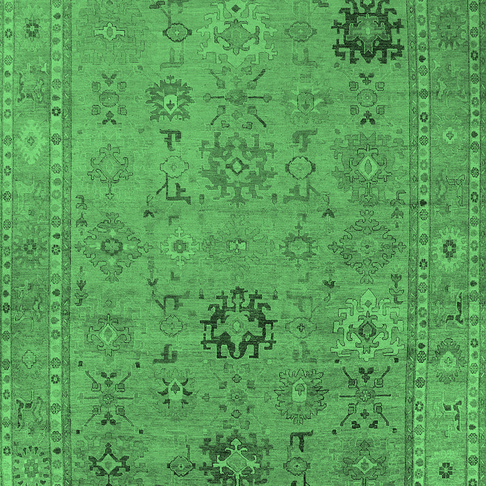 Machine Washable Oriental Emerald Green Industrial Area Rugs, wshurb2004emgrn