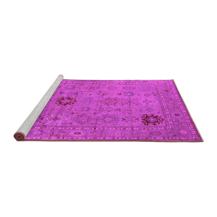 Sideview of Machine Washable Oriental Pink Industrial Rug, wshurb2004pnk
