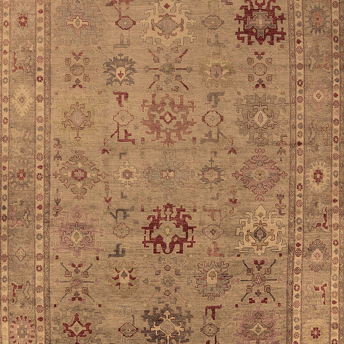 Machine Washable Oriental Brown Industrial Rug, wshurb2004brn