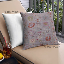 Front View of Mid-Century Modern Urban Square Mauve Taupe Purple Throw Pillow, 18 inch by 18 inch, pwurb2005