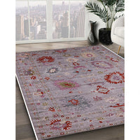 Mid-Century Modern Mauve Taupe Purple Oriental Rug, urb2005