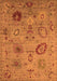 Machine Washable Oriental Orange Industrial Area Rugs, wshurb2005org