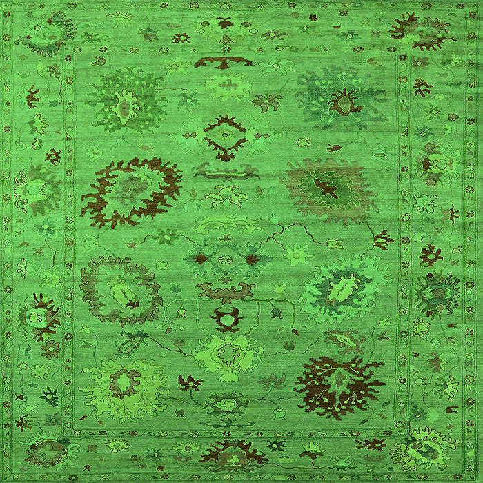 Square Oriental Green Industrial Rug, urb2005grn