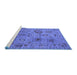 Sideview of Machine Washable Oriental Blue Industrial Rug, wshurb2005blu