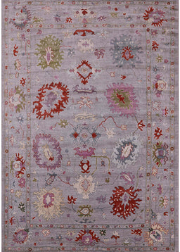 Mid-Century Modern Mauve Taupe Purple Oriental Rug, urb2005