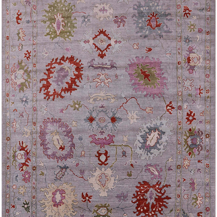 Mid-Century Modern Mauve Taupe Purple Oriental Rug, urb2005