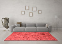 Machine Washable Oriental Red Industrial Rug, wshurb2005red