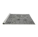 Sideview of Machine Washable Oriental Gray Industrial Rug, wshurb2005gry