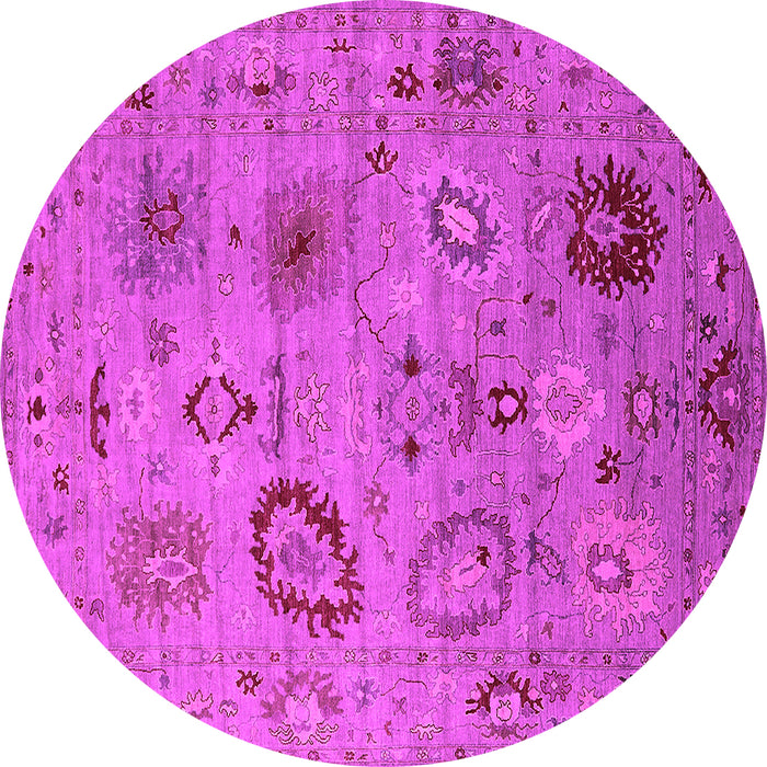 Round Oriental Pink Industrial Rug, urb2005pnk