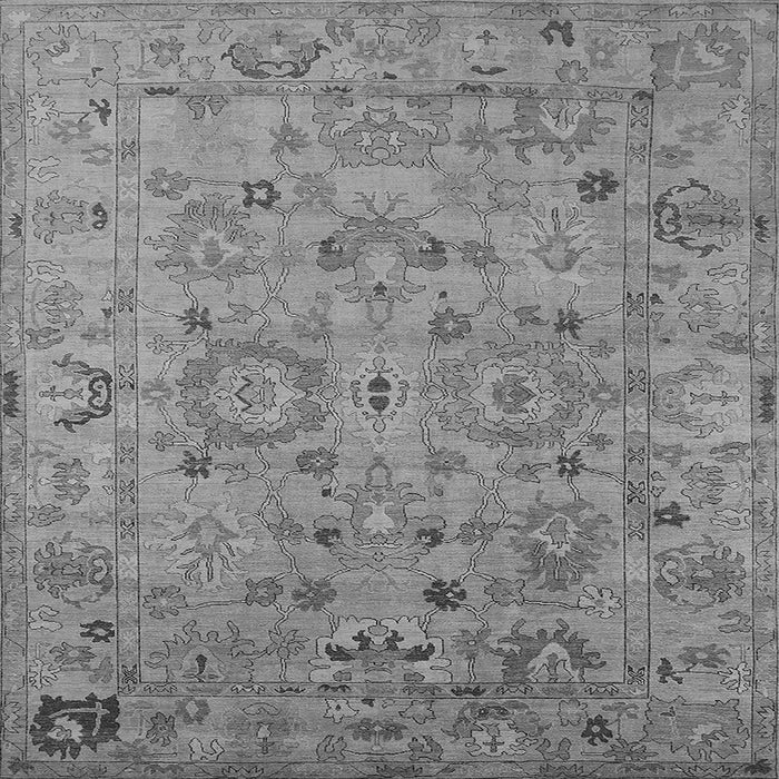 Square Oriental Gray Industrial Rug, urb2006gry