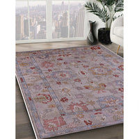 Mid-Century Modern Mauve Taupe Purple Oriental Rug, urb2006