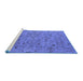 Sideview of Machine Washable Oriental Blue Industrial Rug, wshurb2006blu