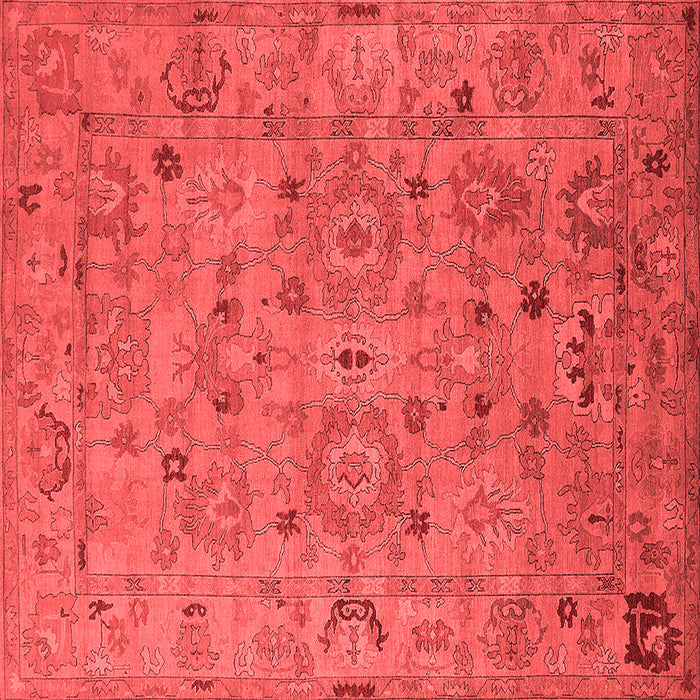 Machine Washable Oriental Red Industrial Rug, wshurb2006red