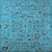 Square Oriental Light Blue Industrial Rug, urb2006lblu