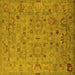 Square Oriental Yellow Industrial Rug, urb2006yw