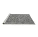 Sideview of Machine Washable Oriental Gray Industrial Rug, wshurb2006gry