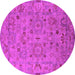 Round Oriental Pink Industrial Rug, urb2006pnk