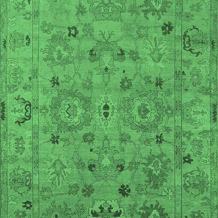 Machine Washable Oriental Emerald Green Industrial Area Rugs, wshurb2006emgrn