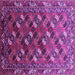 Square Machine Washable Oriental Purple Industrial Area Rugs, wshurb2007pur