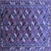 Square Oriental Blue Industrial Rug, urb2007blu