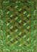 Machine Washable Oriental Green Industrial Area Rugs, wshurb2007grn