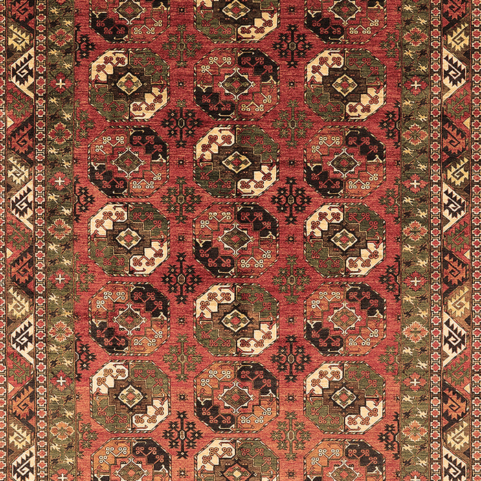 Machine Washable Oriental Brown Industrial Rug, wshurb2007brn