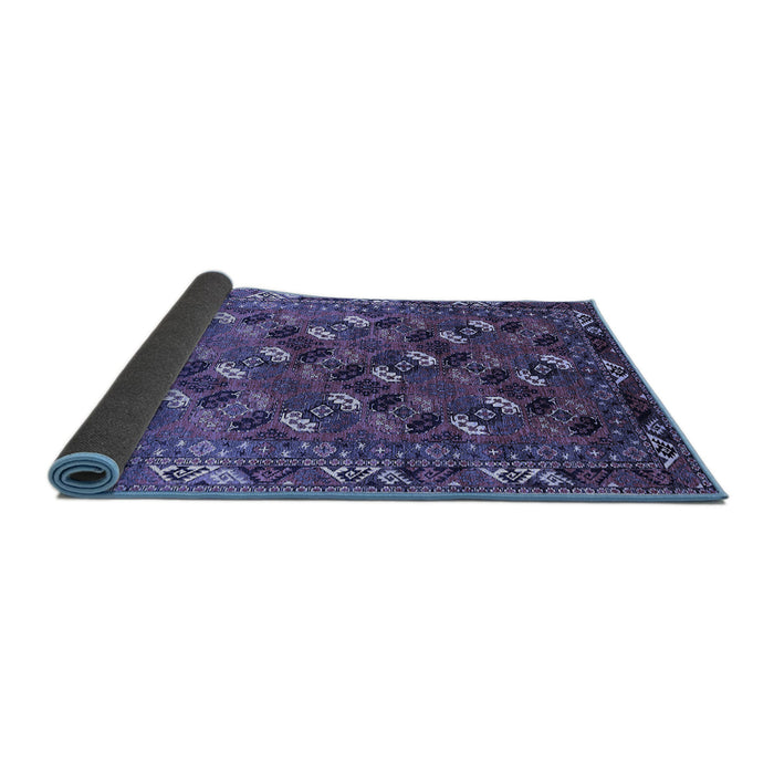Sideview of Oriental Blue Industrial Rug, urb2007blu