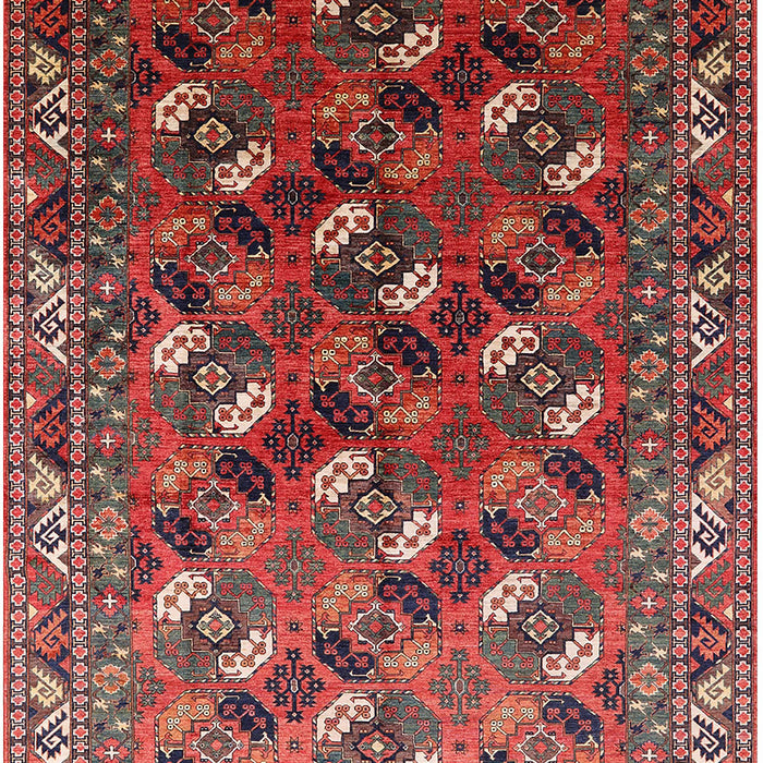 Mid-Century Modern Dark Almond Brown Oriental Rug, urb2007