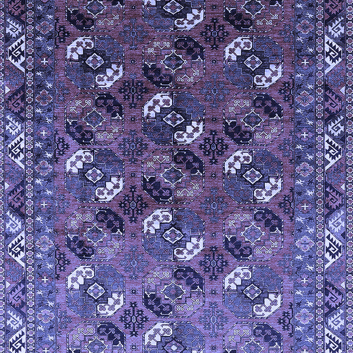 Machine Washable Oriental Blue Industrial Rug, wshurb2007blu