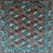 Square Oriental Light Blue Industrial Rug, urb2007lblu