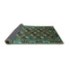 Sideview of Oriental Turquoise Industrial Rug, urb2007turq