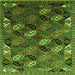 Square Oriental Green Industrial Rug, urb2008grn