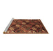 Sideview of Machine Washable Oriental Brown Industrial Rug, wshurb2008brn