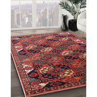 Mid-Century Modern Dark Almond Brown Oriental Rug, urb2008