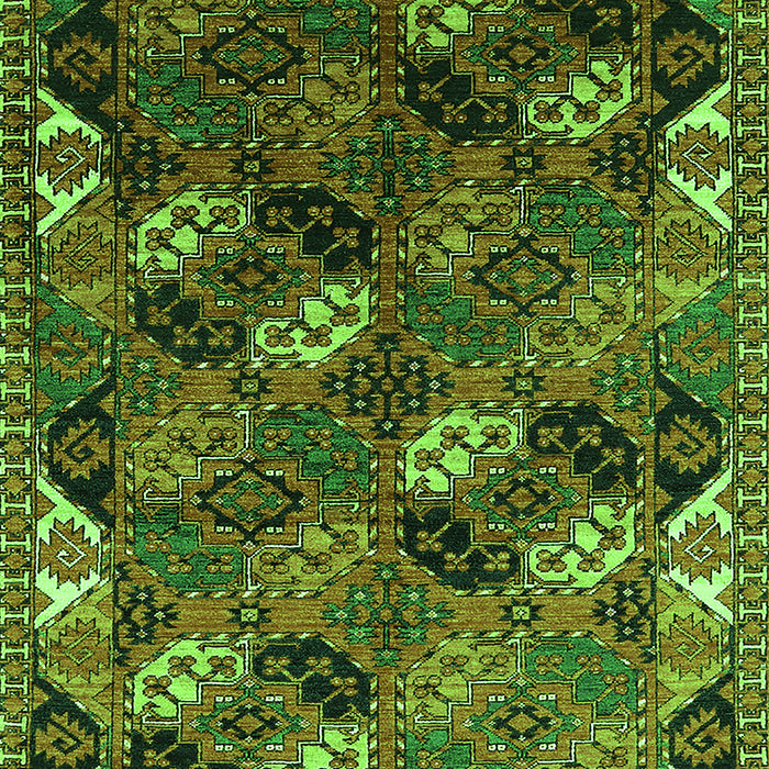 Machine Washable Oriental Green Industrial Area Rugs, wshurb2008grn