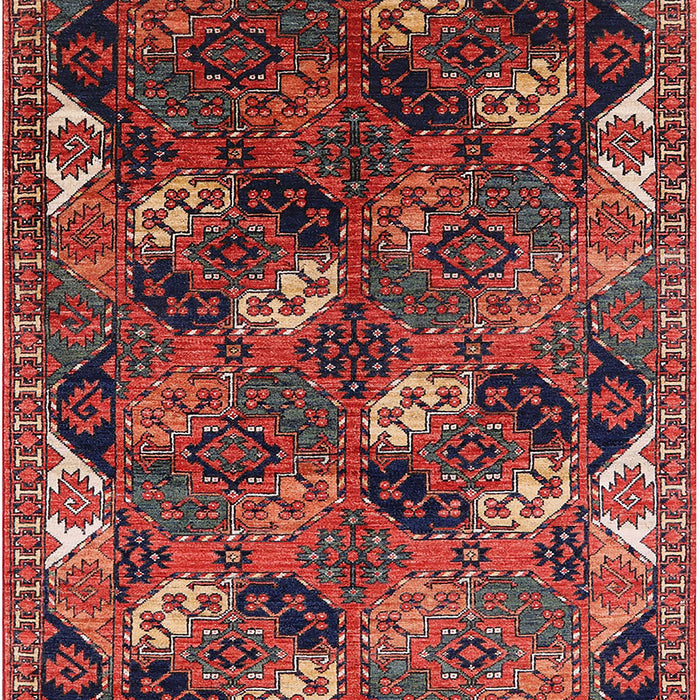 Mid-Century Modern Dark Almond Brown Oriental Rug, urb2008