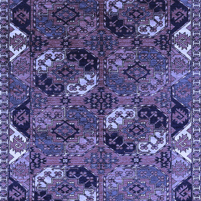 Machine Washable Oriental Blue Industrial Rug, wshurb2008blu