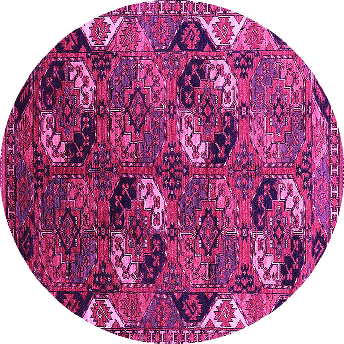 Round Oriental Pink Industrial Rug, urb2008pnk