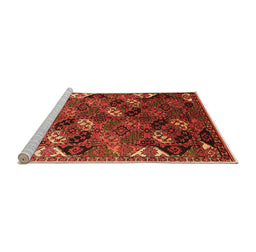 Sideview of Machine Washable Oriental Orange Industrial Area Rugs, wshurb2008org