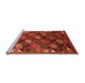 Sideview of Machine Washable Oriental Orange Industrial Area Rugs, wshurb2008org